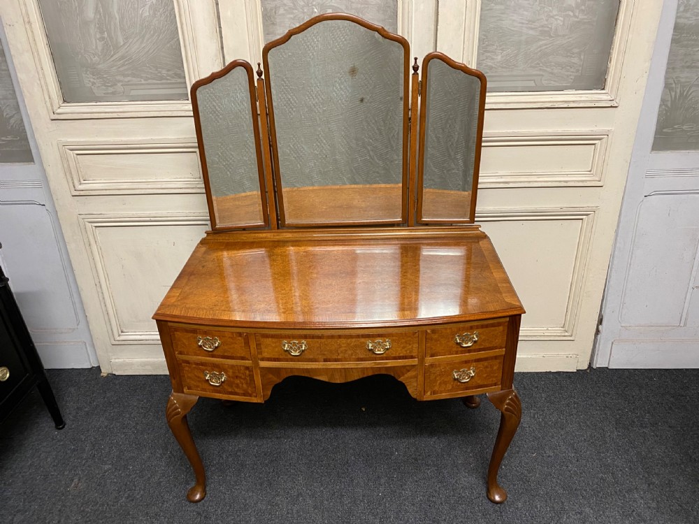 Burr Walnut Queen Anne Dressing Table View IV