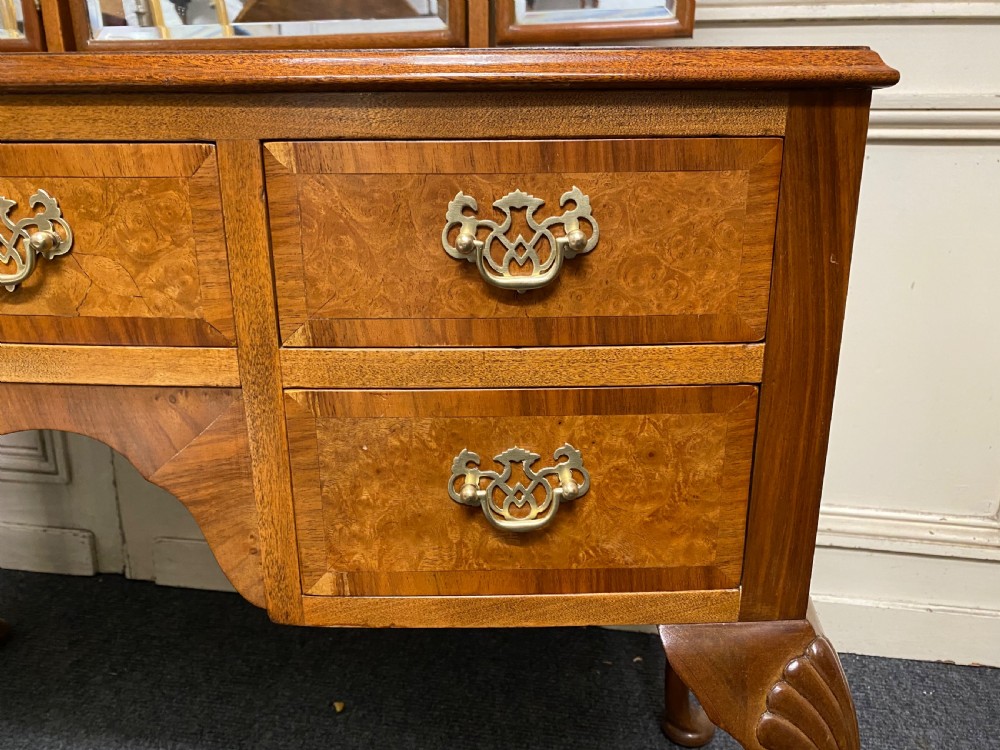 Burr Walnut Queen Anne Dressing Table View VII