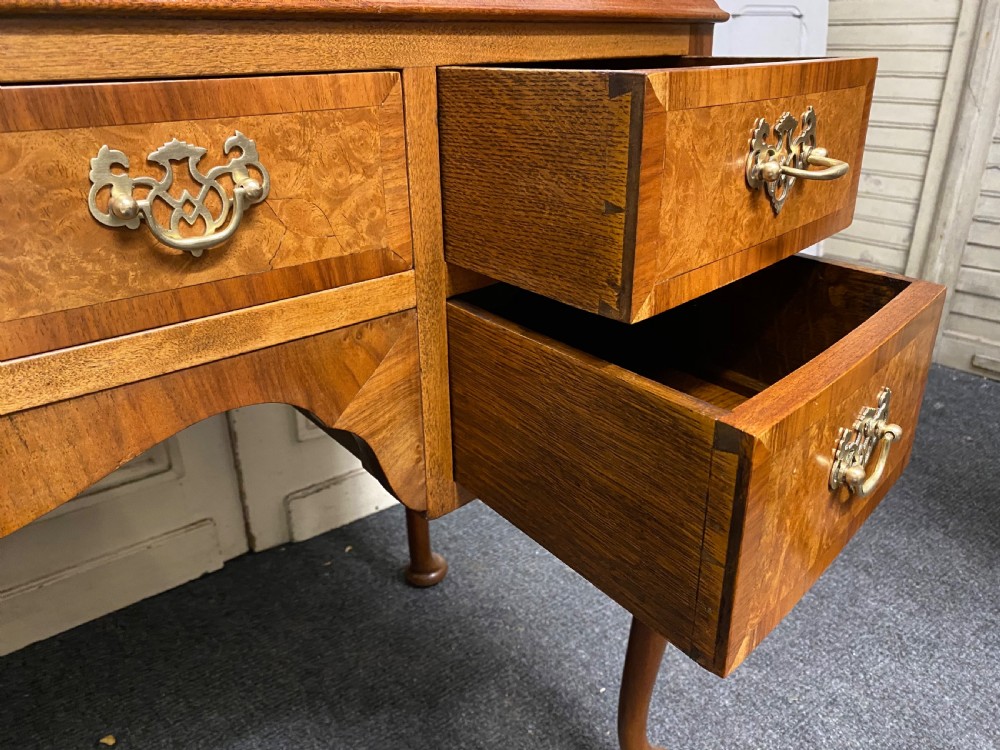 Burr Walnut Queen Anne Dressing Table View XV