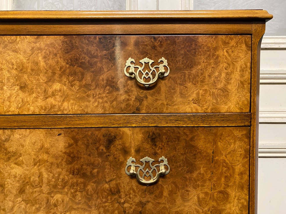Burr Walnut 5 Drawer Chest View VI