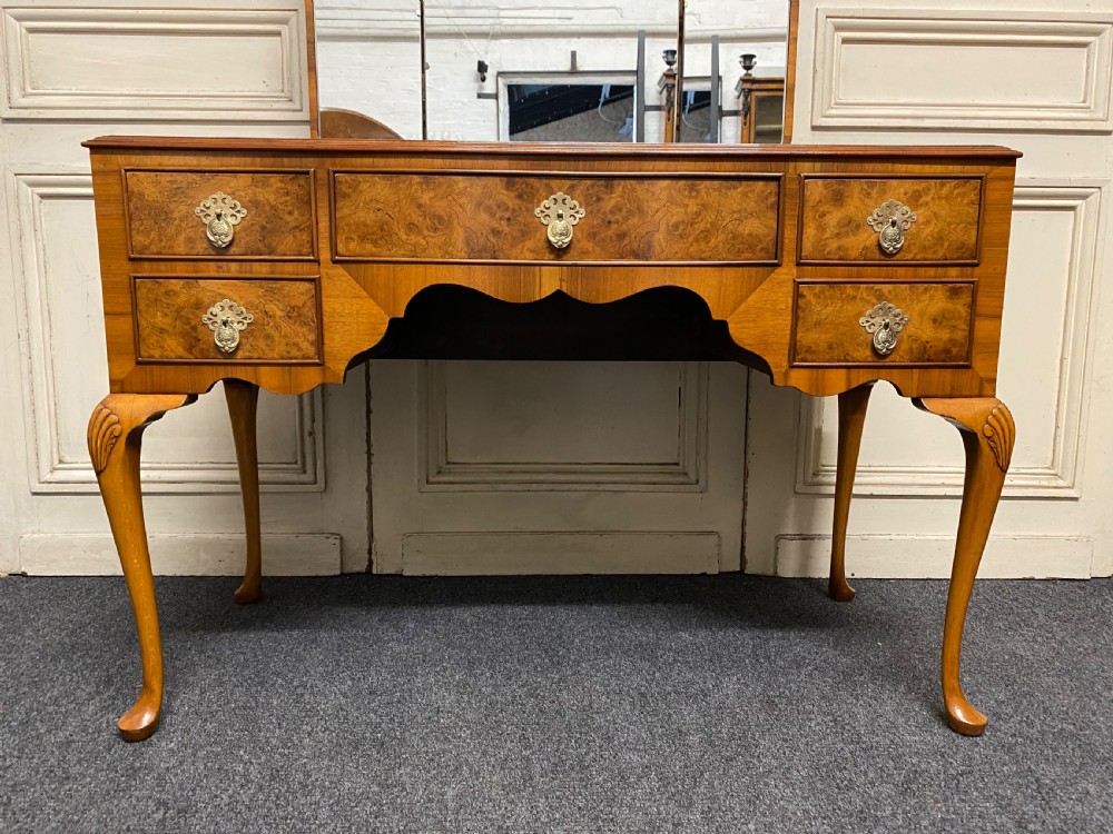 Queen Anne Burr Walnut Dressing Table View III