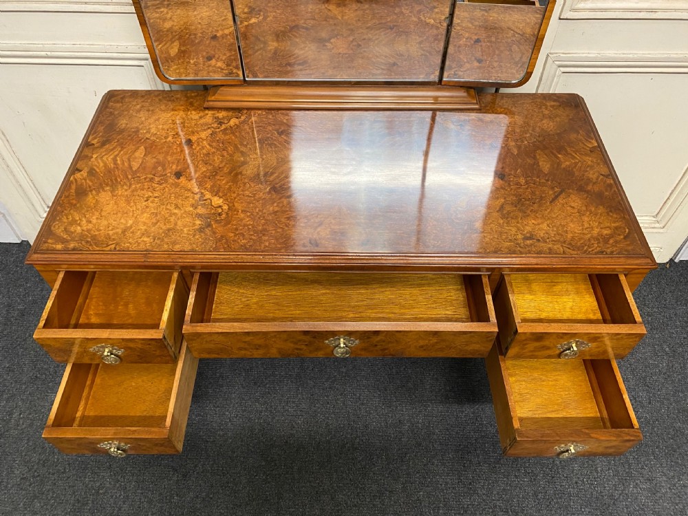 Queen Anne Burr Walnut Dressing Table View VIII