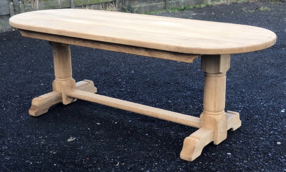 French Bleached Oak Farmhouse Table