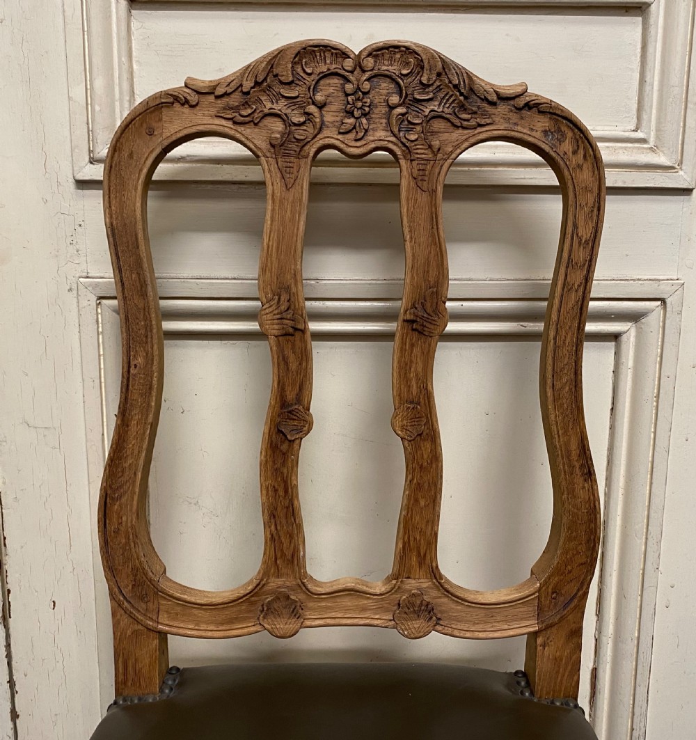 Set 6 French Oak Dining Chairs View IV
