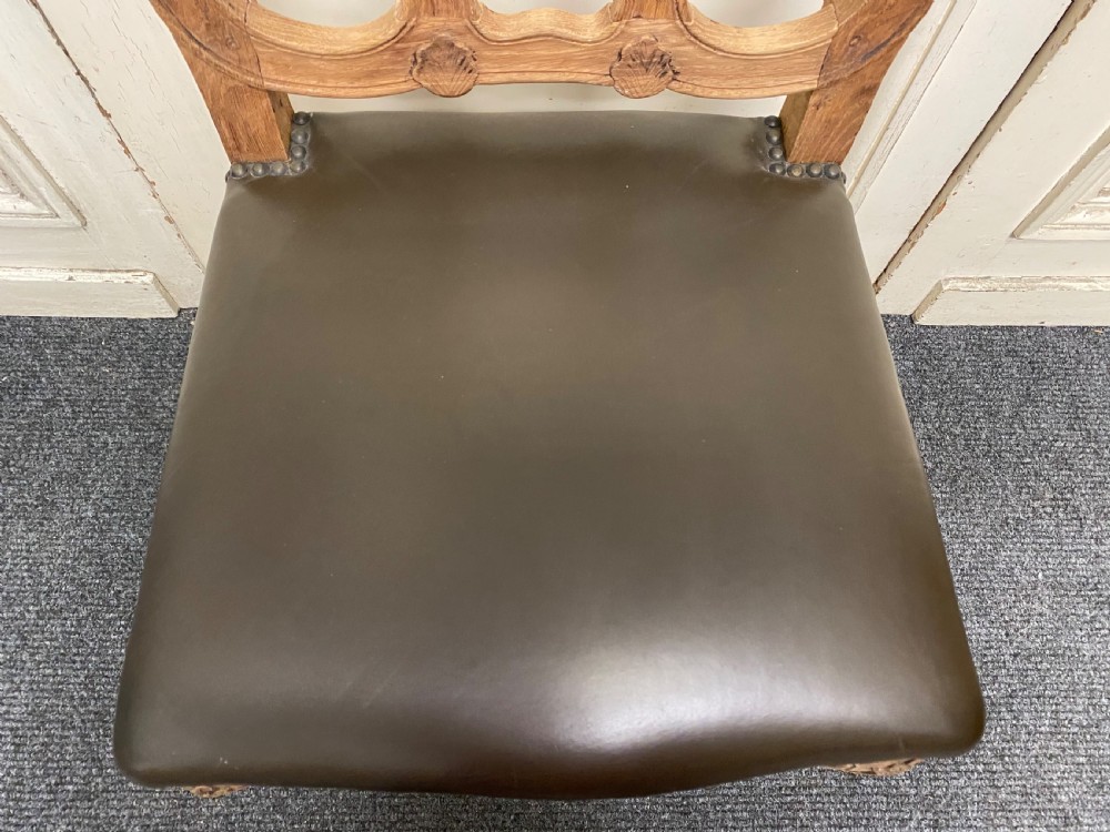 Set 6 French Oak Dining Chairs View X