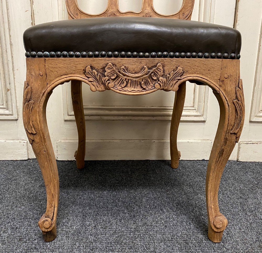 Set 6 French Oak Dining Chairs View XII