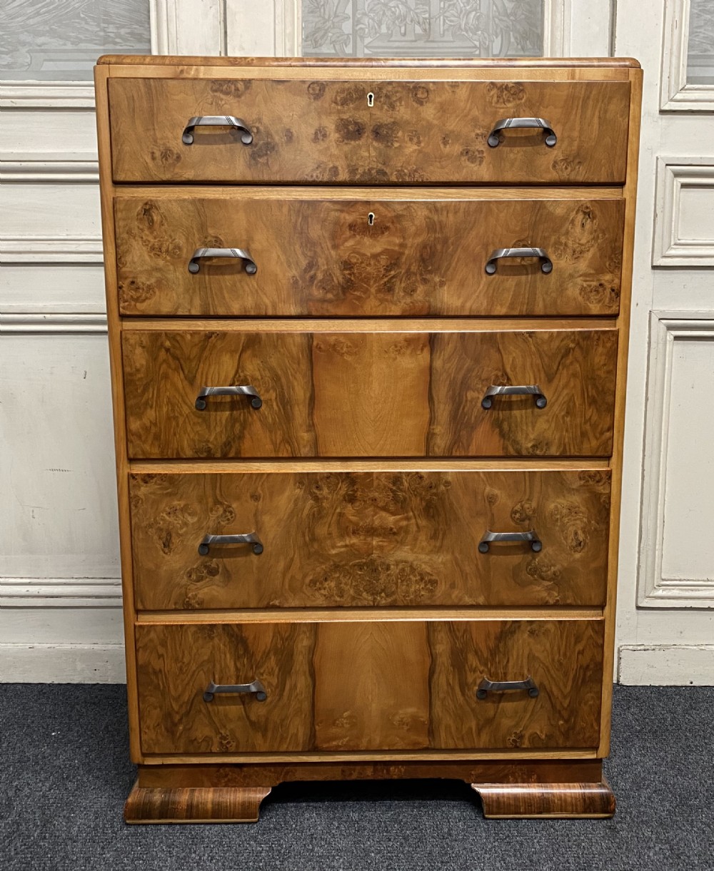 Art Deco Burr Walnut Chest of Drawers