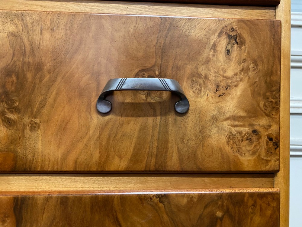 Art Deco Burr Walnut Chest of Drawers View VI