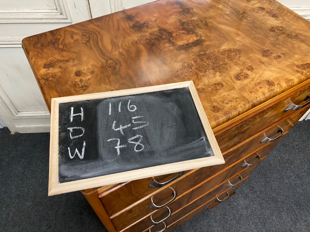 Art Deco Burr Walnut Chest of Drawers View XIII