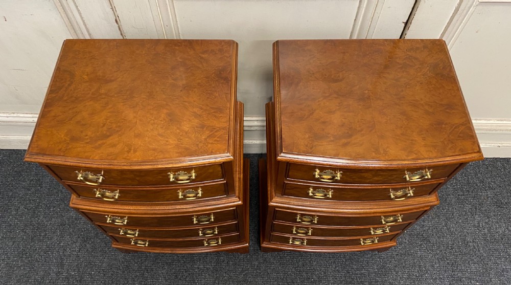 Pair Burr Walnut Bedside Chests View IV