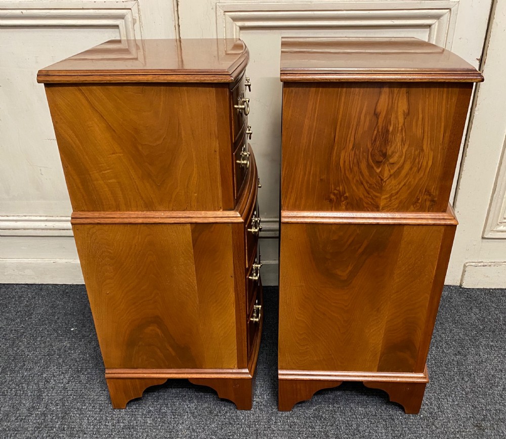 Pair Burr Walnut Bedside Chests View XII