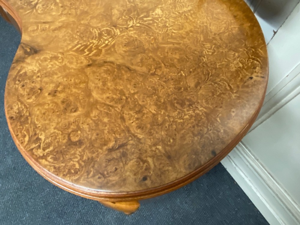 Burr Walnut Kidney Dressing Table View VI