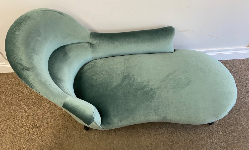 French Chaise Lounge Newly Upholstered  View II