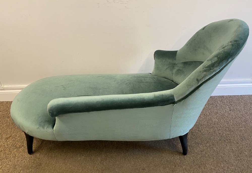 French Chaise Lounge Newly Upholstered  View VIII