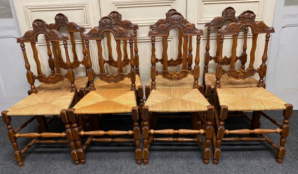 Set 8 French Farmhouse Dining Chairs