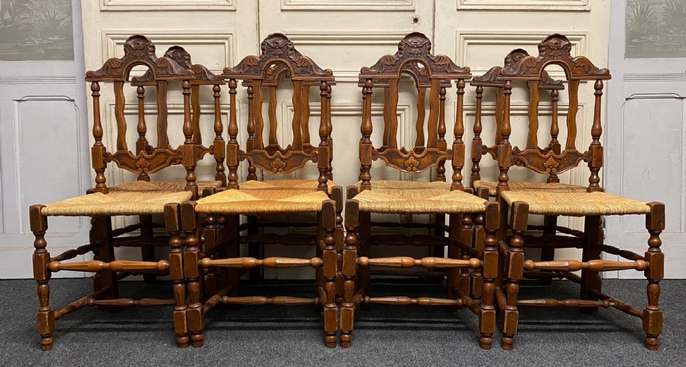 Set 8 French Farmhouse Dining Chairs View II