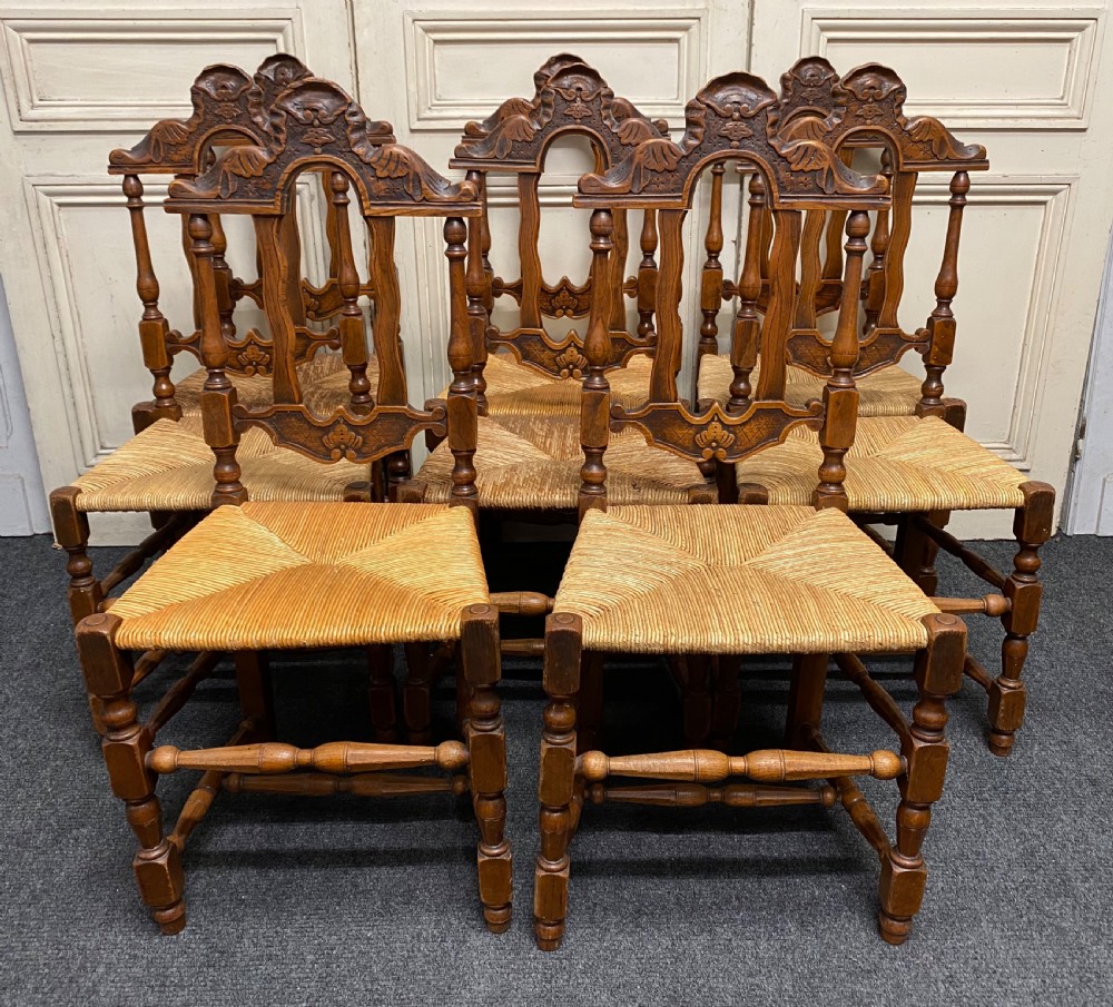 Set 8 French Farmhouse Dining Chairs View III