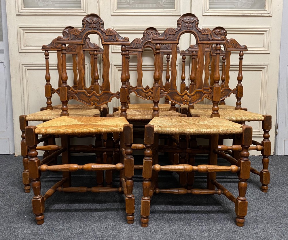 Set 8 French Farmhouse Dining Chairs View IV