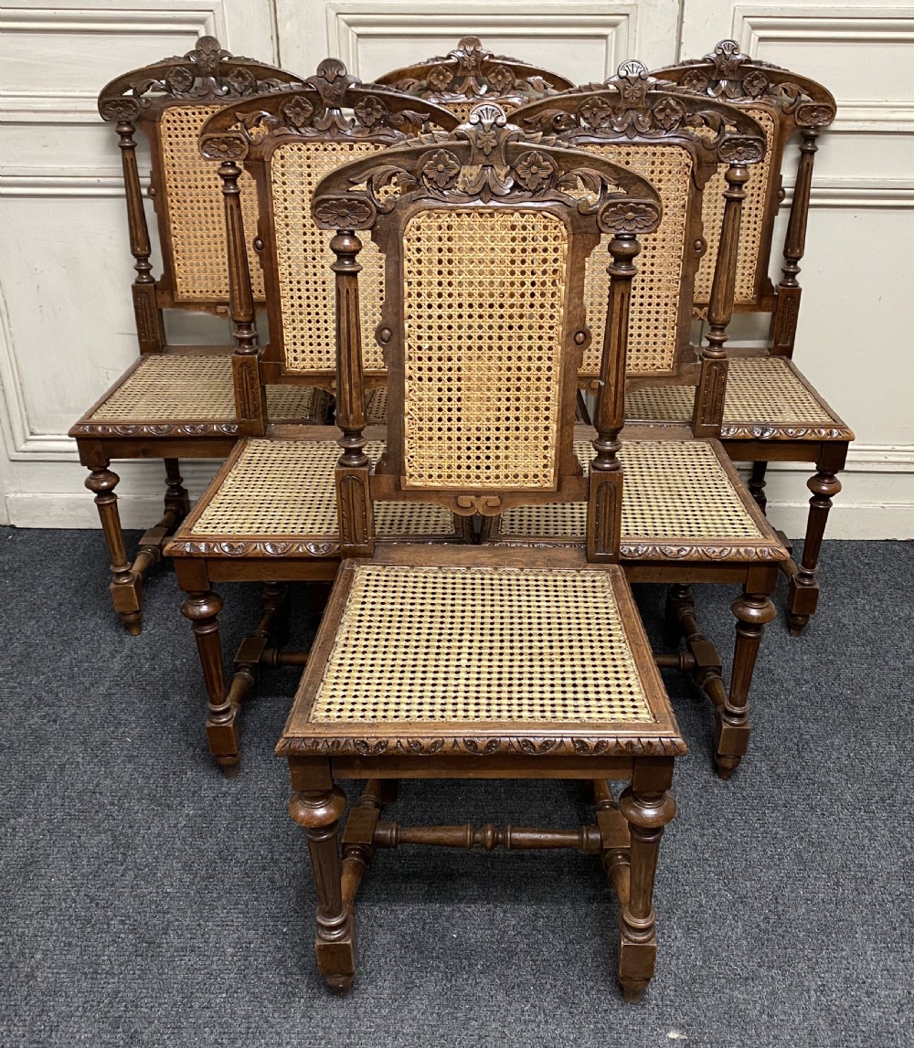 Set 6 French Oak Dining Chairs View IV