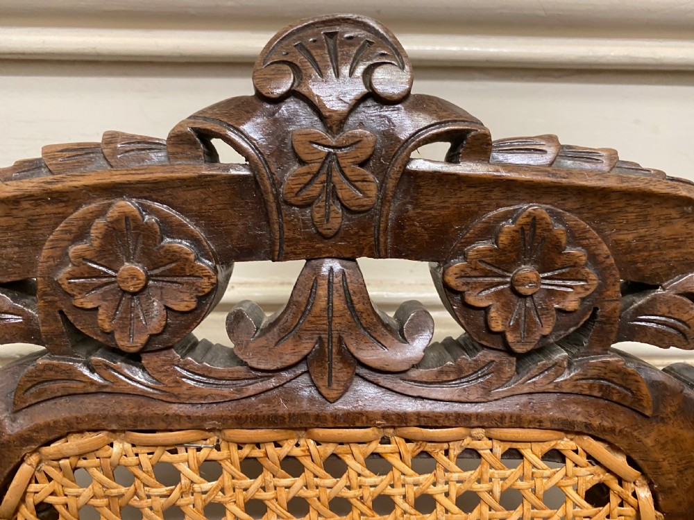 Set 6 French Oak Dining Chairs View XII