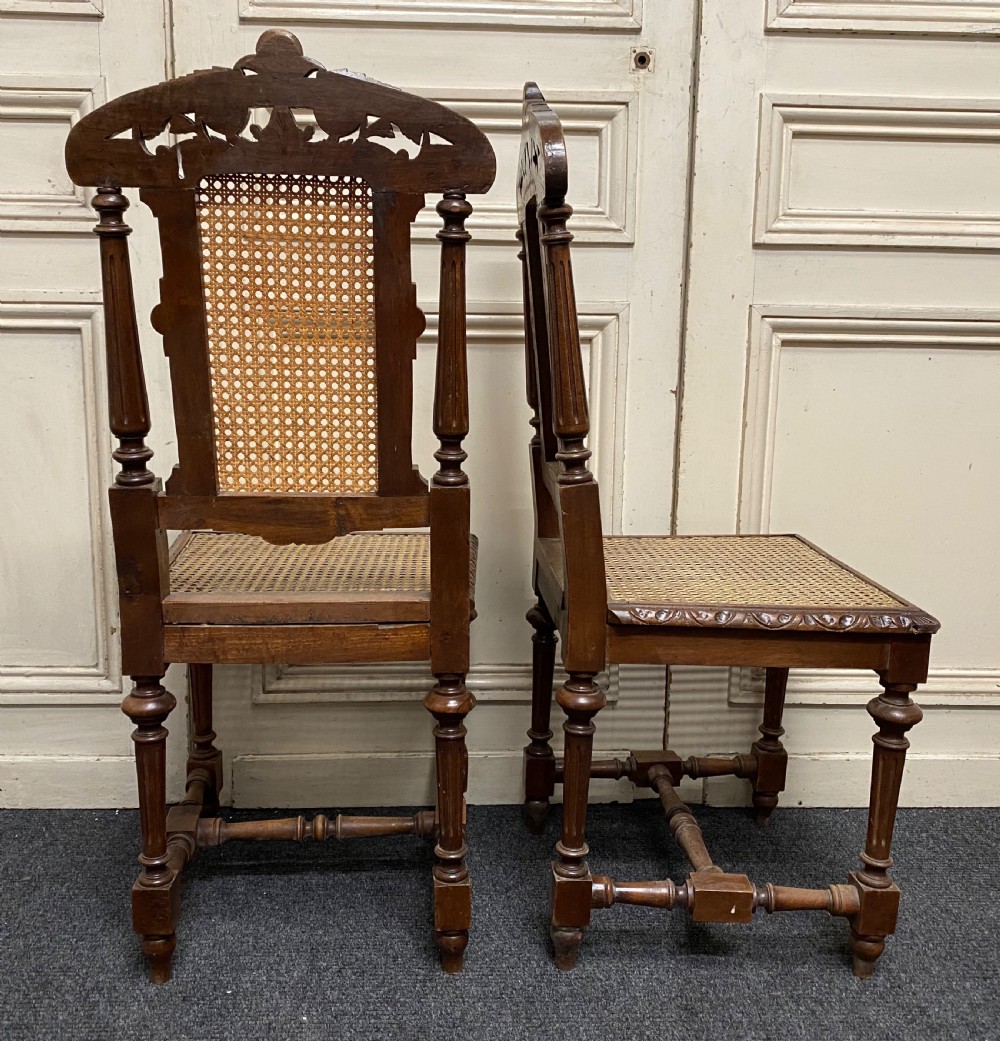 Set 6 French Oak Dining Chairs View XVI