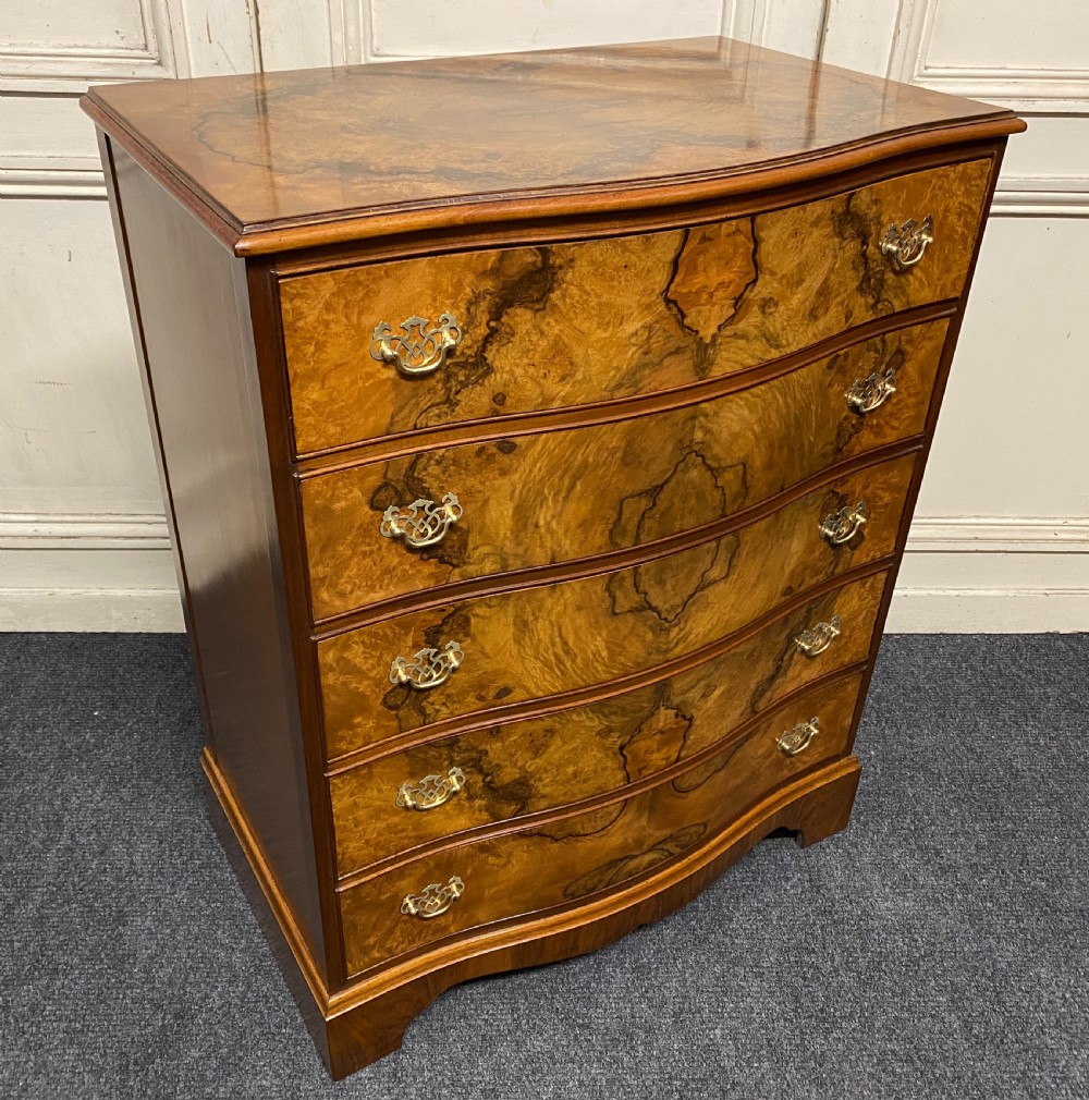 Burr Walnut 5 Drawer Chest View VI