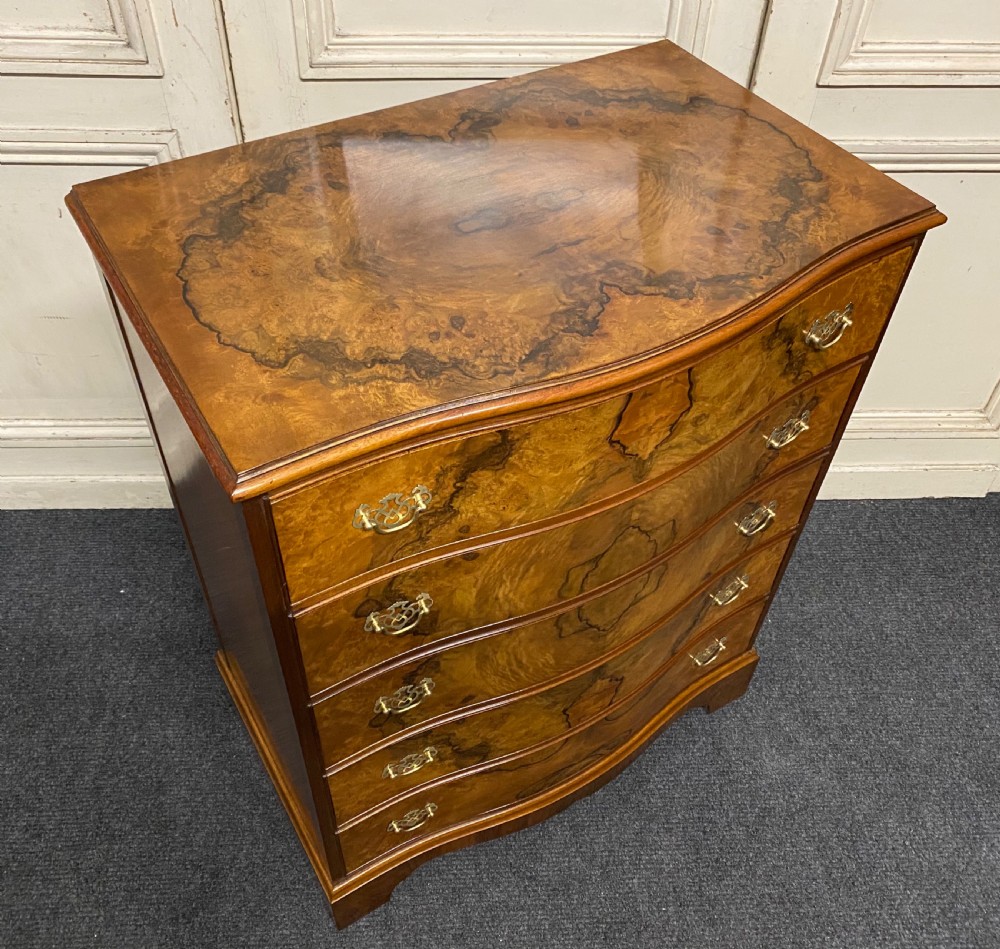 Burr Walnut 5 Drawer Chest View VII