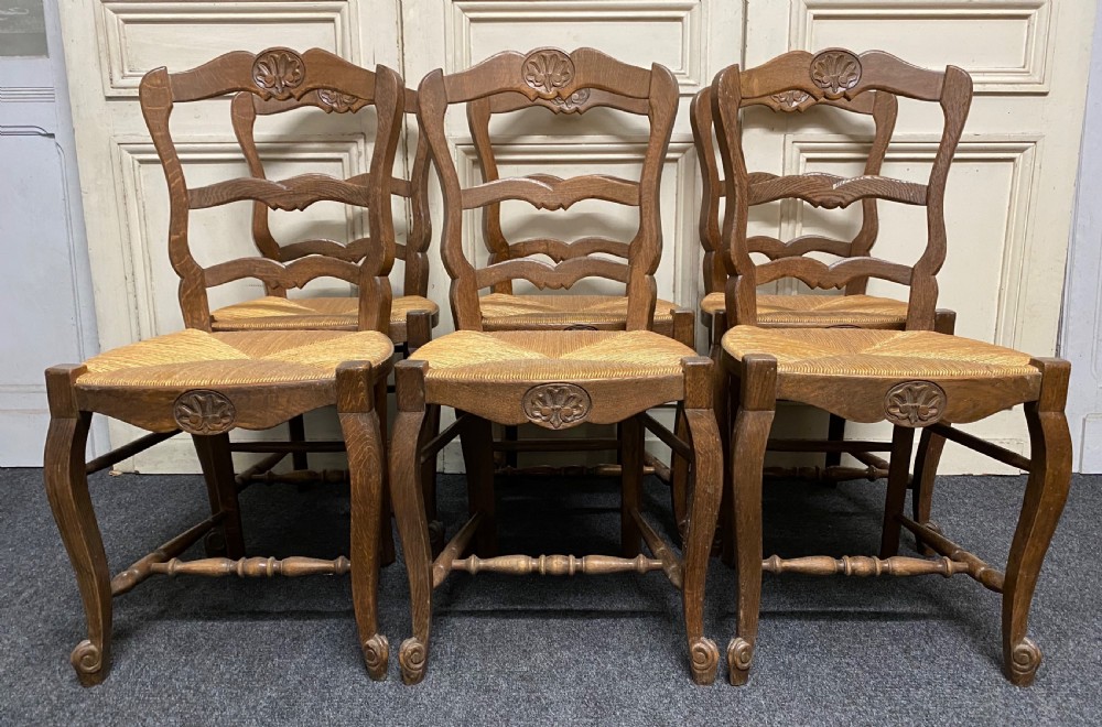 Set 6 French Dining Chairs View II