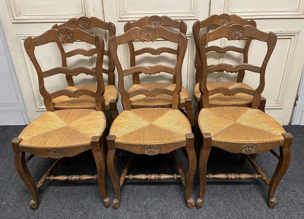 Set 6 French Dining Chairs View III