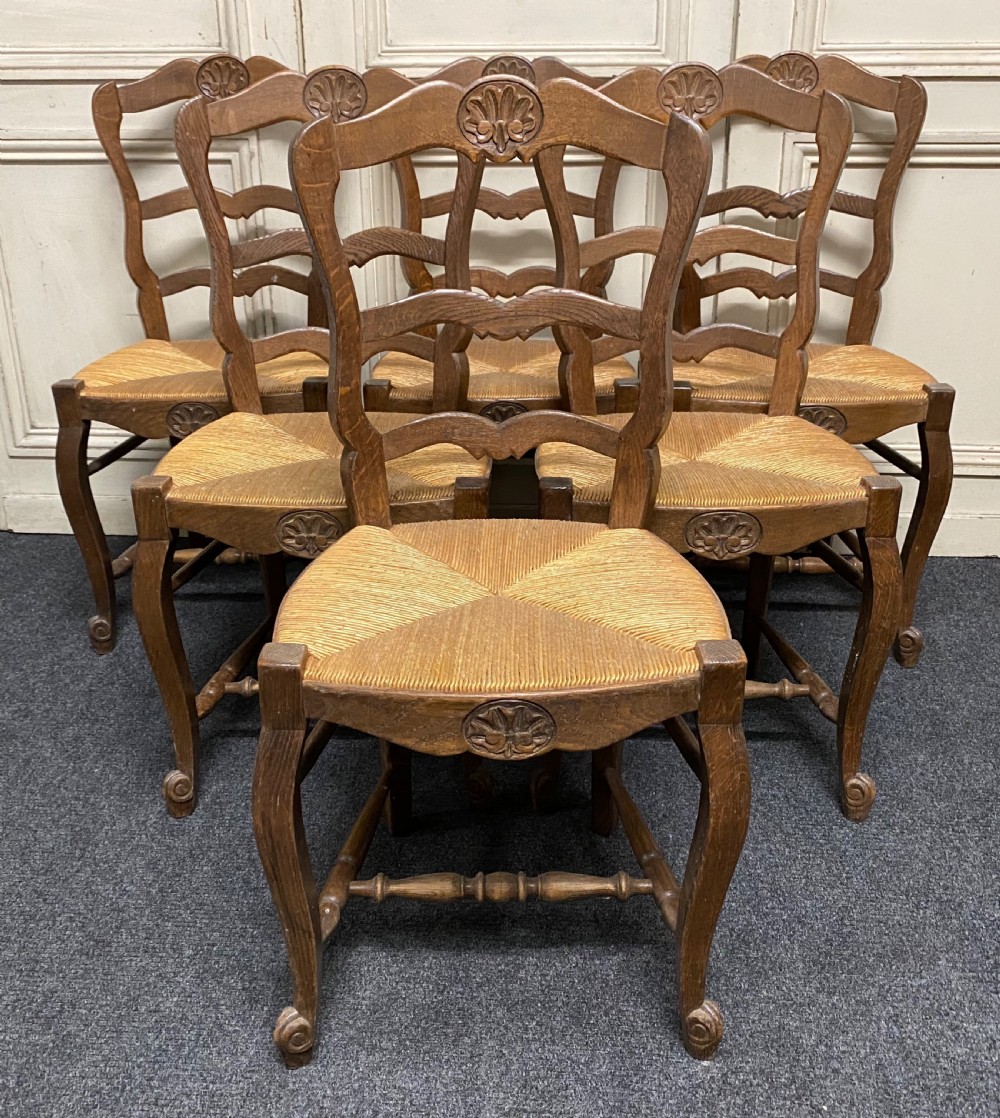 Set 6 French Dining Chairs View V