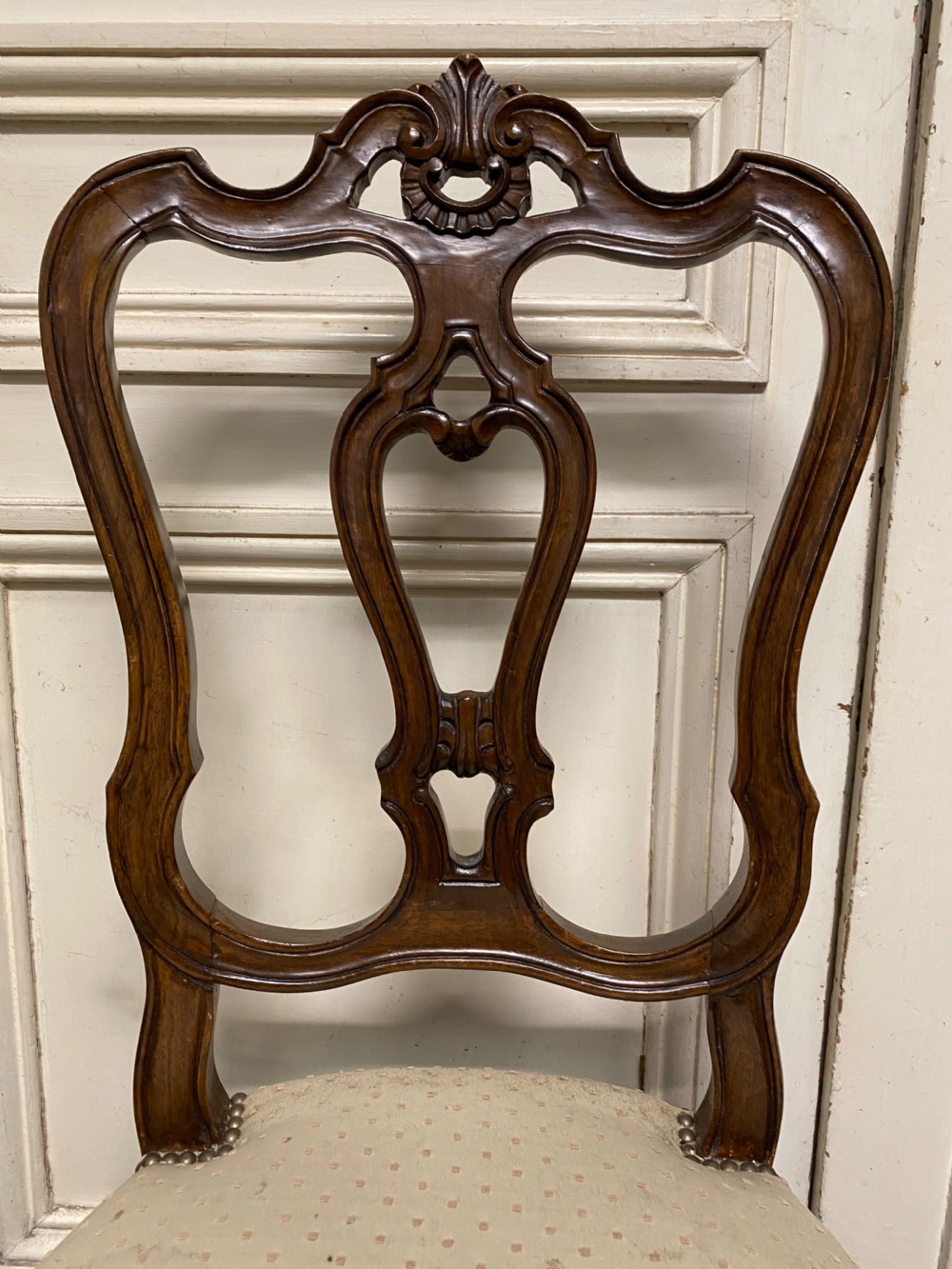 Set 4 French Walnut Dining Chairs View IV