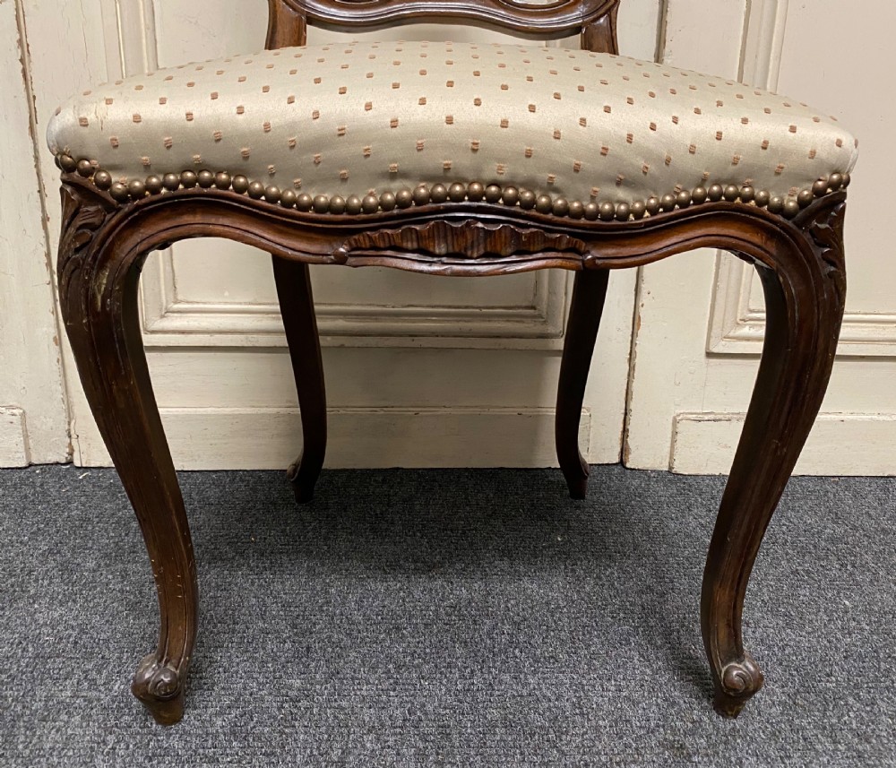 Set 4 French Walnut Dining Chairs View VI