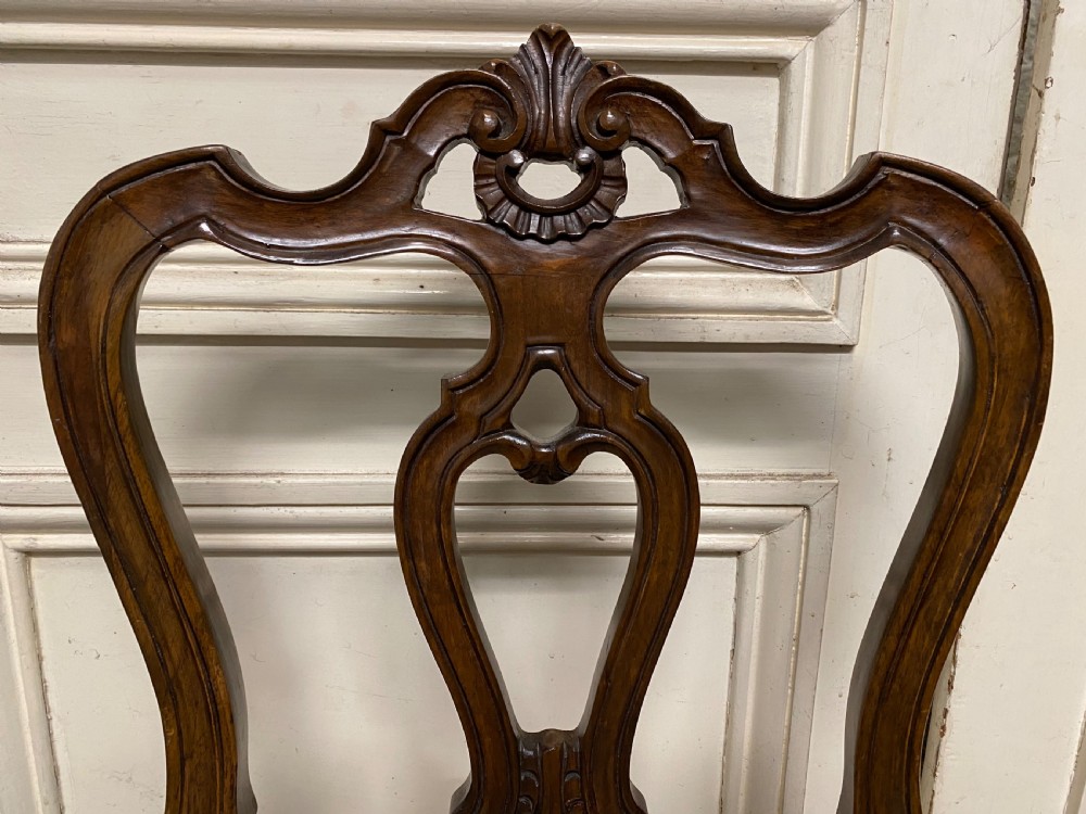 Set 4 French Walnut Dining Chairs View VII