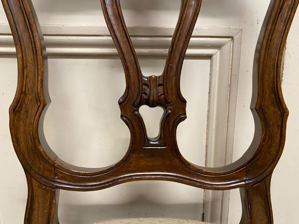 Set 4 French Walnut Dining Chairs View IX