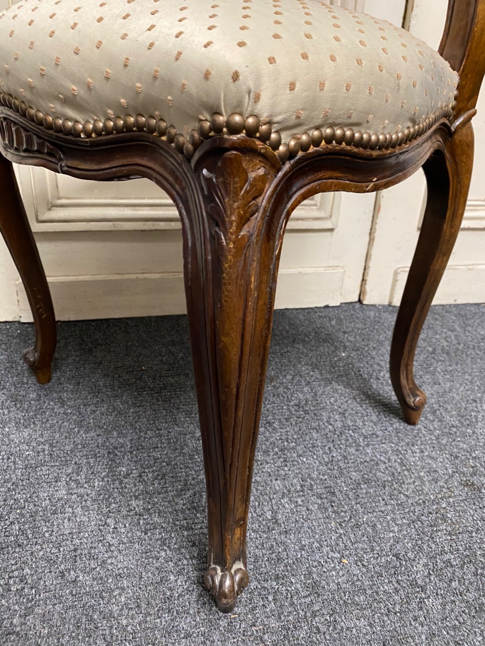 Set 4 French Walnut Dining Chairs View XI