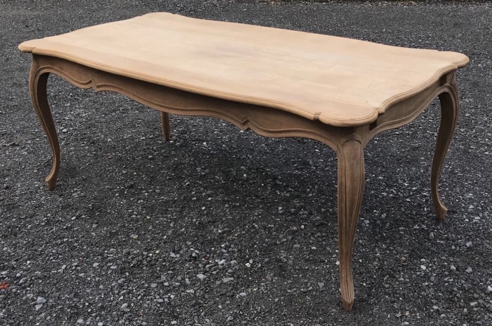 French Louis XV Bleached Oak Dining Table