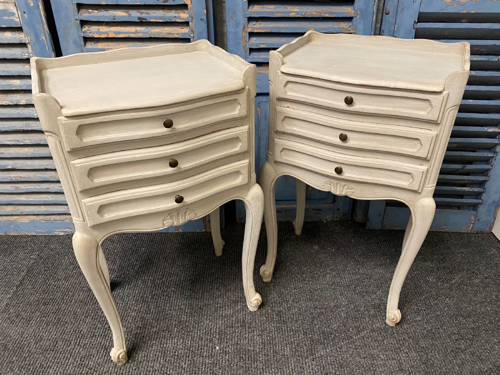 Pair French Bedside Drawers View III