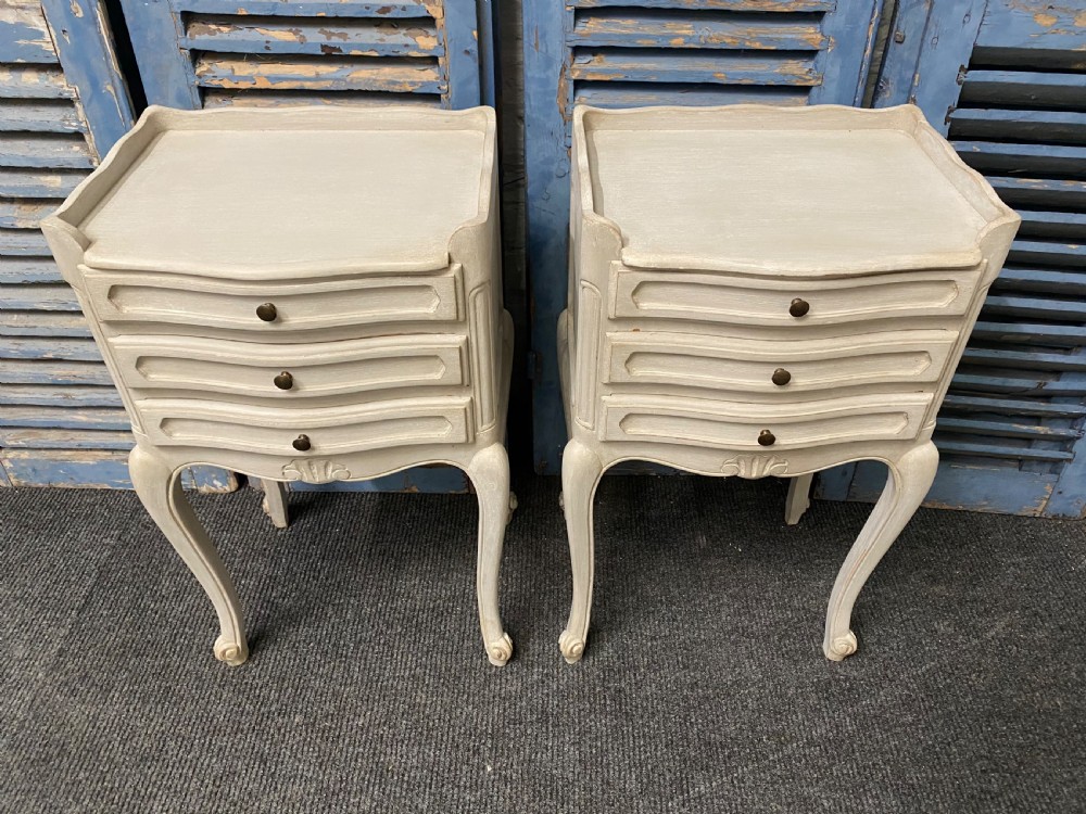 Pair French Bedside Drawers View IV