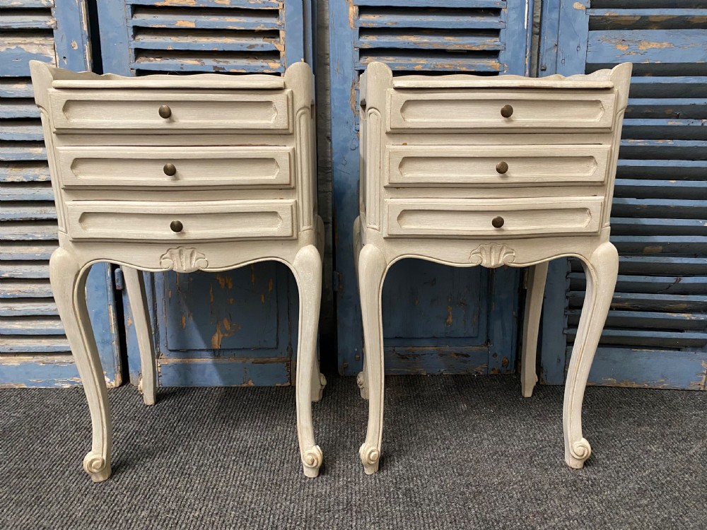 Pair French Bedside Drawers View V
