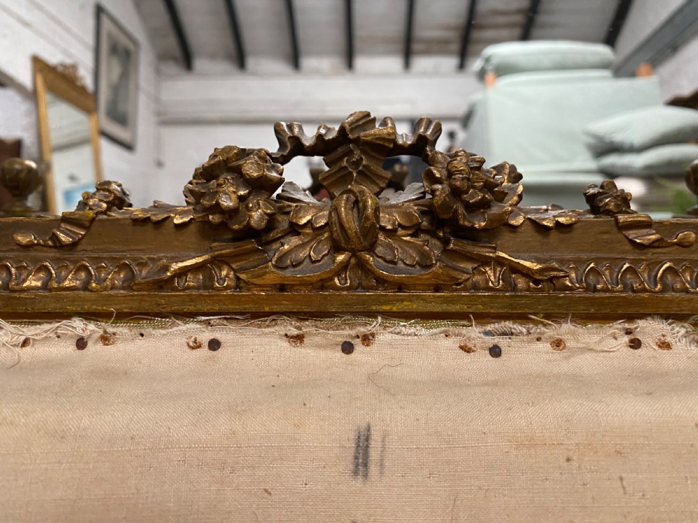 Pair French Gilt Wood Chairs View VII