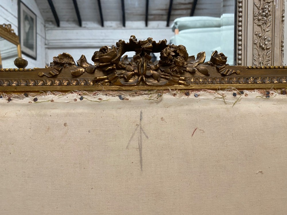 Pair French Gilt Wood Arm Chairs View VI