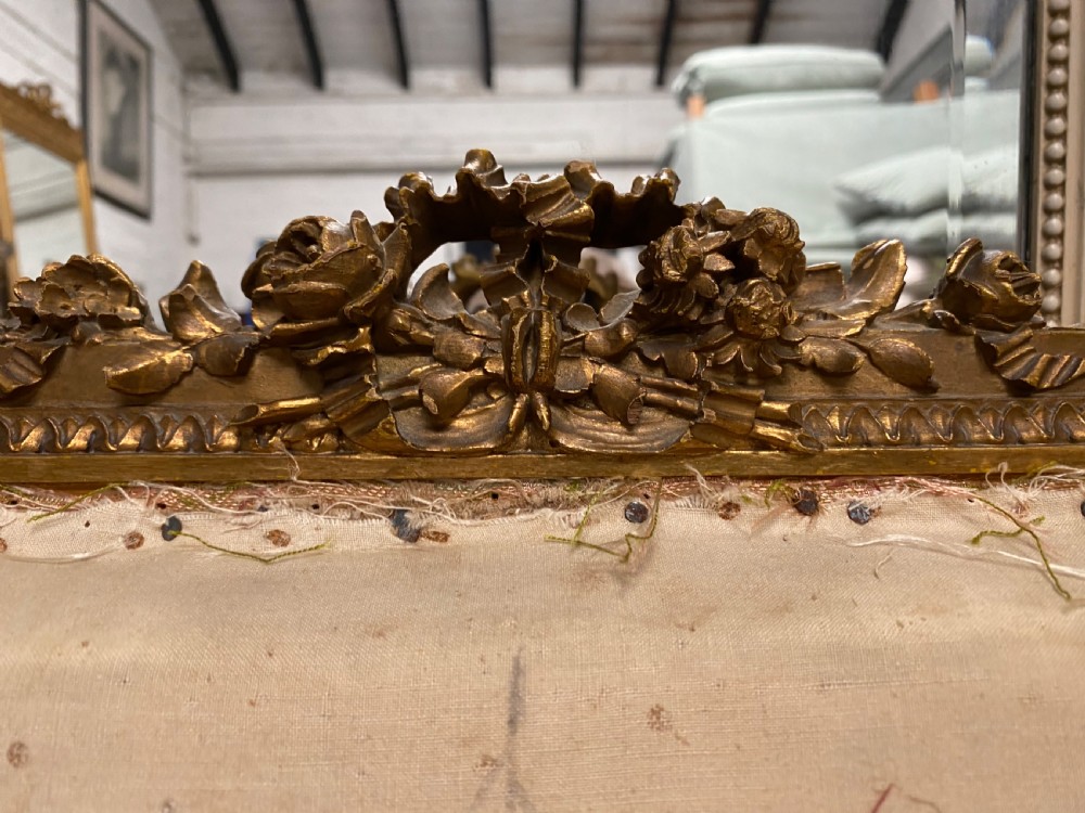 Pair French Gilt Wood Arm Chairs View VII
