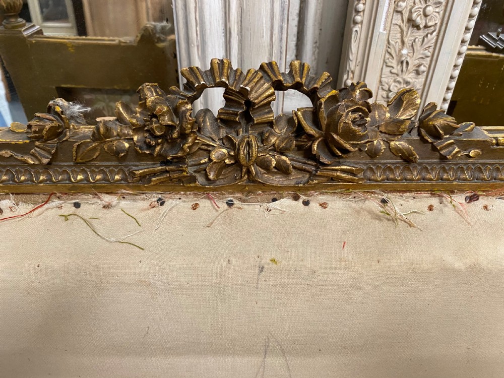 Pair French Gilt Wood Arm Chairs View XIV