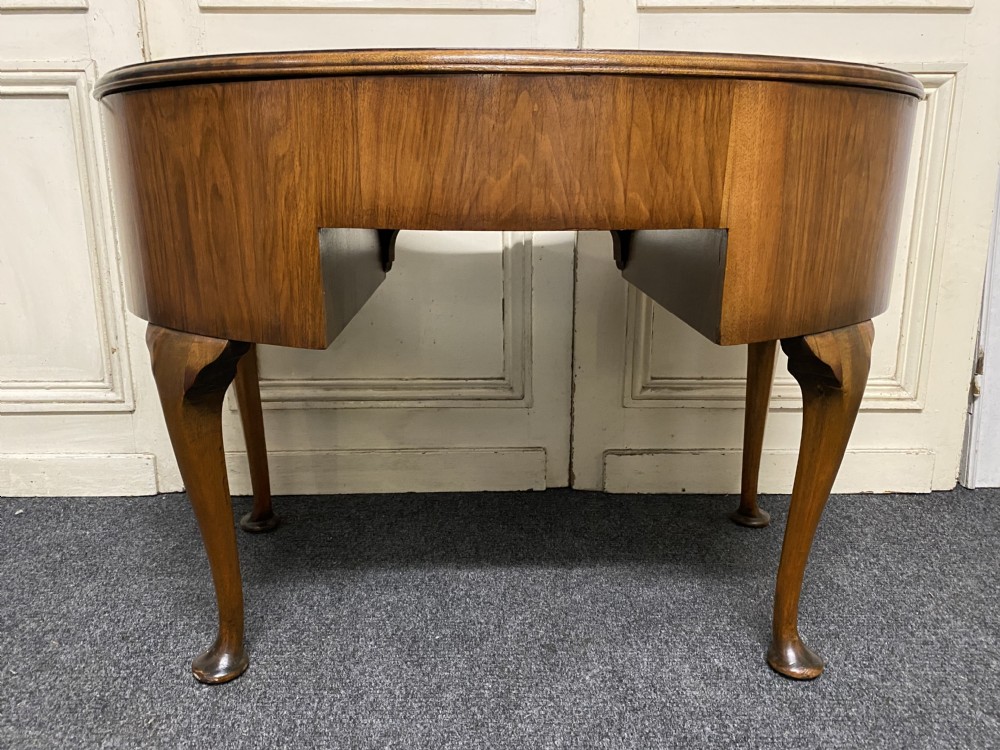 Burr Walnut Kidney Dressing Table View VII