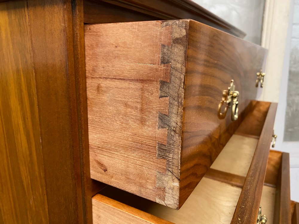Burr Walnut Chest on Chest of Drawers View VI