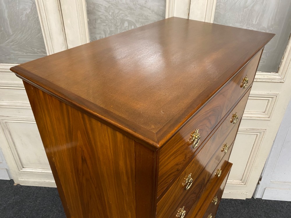 Burr Walnut Chest on Chest of Drawers View IX