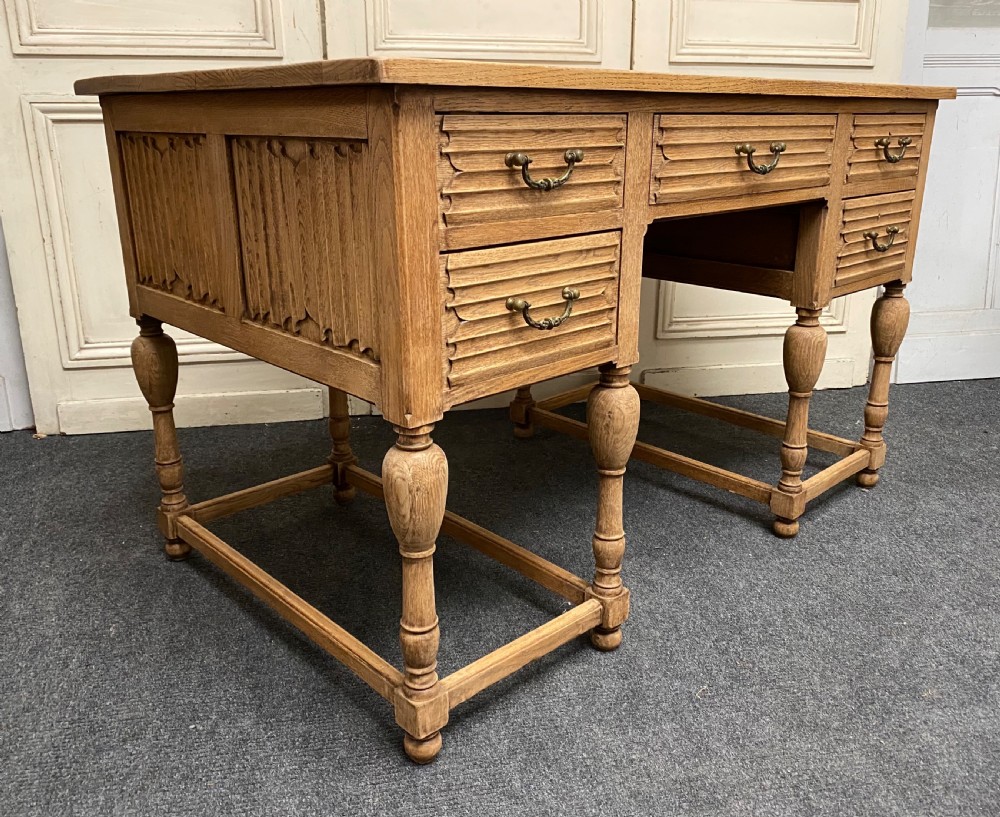French Bleached Oak Desk View VII