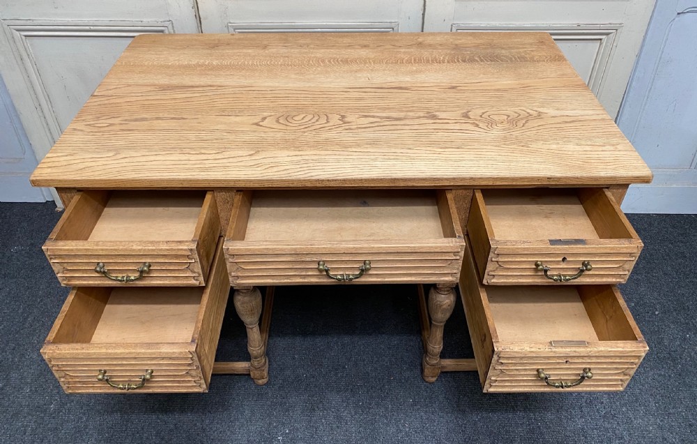 French Bleached Oak Desk View XVII