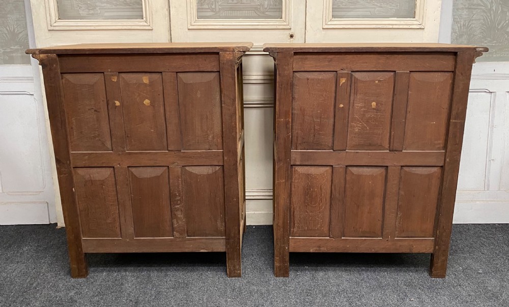 Pair French Bleached Oak Cabinets View X