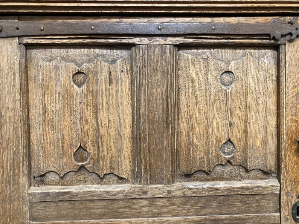 Pair French Bleached Oak Cabinets View XV